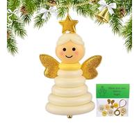 Button Christmas Tree Ornament Kit, DIY Christmas Button Ornament Making Set, Buttons Snowman Handmade Kit with C-hristmas Snowman/Santa/Angel, Gif-t for Xm-as Tree Hanging Decorations for Courtyard