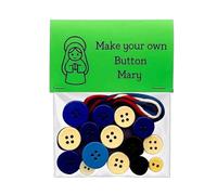 Button Christmas Tree Ornament Kits - 7.5 x 5 x 5 cm Festive DIY Religious Craft, Handmade Holiday Decoration Supplies | Christmas Button Kit for These, Family, Friends, Large