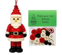 Button Christmas Tree Ornament Kits - DIY Christmas Button Ornament Making Set - Handmade DIY Buttons Craft Kit For Kids Teens Adults - Hanging Pendant Buttons Decoration For Windowsills Porch Door