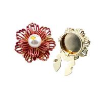Button Closure Covers for Women | Accessories for Cuffs with Pearl Flowers - Button Covers for Women - For Clothing, Coats, Jeans, Crafts, Wedding Wear, Blouses, Shirts U
