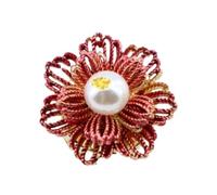 Button Closure Covers for Women, Accessories for Cuffs with Pearl Flowers, Decorative Alloy Button Covers, for Wedding Blouses, Shirts, Clothing, Jeans as well as Crafts and