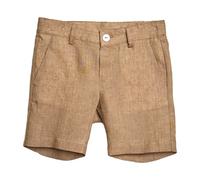 Button-closure Linen Shorts - unisex - Little Bear - Shorts - Beige - 12 M - Kids 12 M