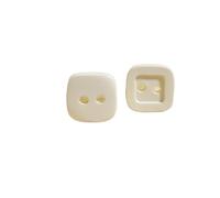 Button Colorful Square Resin Small Buttons Coat Sweater Cardigan Handmade DIY Clothing Accessories(Cream,15mm-10pcs)