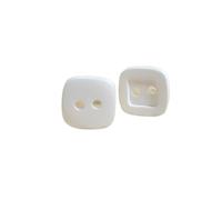 Button Colorful Square Resin Small Buttons Coat Sweater Cardigan Handmade DIY Clothing Accessories(White,15mm-10pcs)