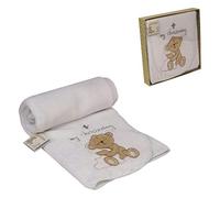 Button Corner Embroidered My Christening Blanket 70cm x 70cm
