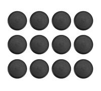 Button Cover Replacement 12pcs Transparent Frosted Anti Slip Mechanical Push Button Protector for Fighting Game Keyboards ABS Material 20.2mm Diameter (Black)