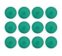 Button Cover Replacement 12pcs Transparent Frosted Anti Slip Mechanical Push Button Protector for Fighting Game Keyboards ABS Material 20.2mm Diameter (Green)