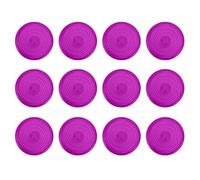 Button Cover Replacement 12pcs Transparent Frosted Anti Slip Mechanical Push Button Protector for Fighting Game Keyboards ABS Material 20.2mm Diameter (Purple)