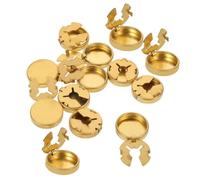 Button Covers 30Pcs Shirt Button Covers Copper Metallic No Sew Clip-on for Men Women Dress Shirts Blouses