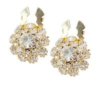 Button Covers Clip - Rhinestone Button Covers Clip | Rhinestone Button Covers For Ladies Shirt | 2 Pieces Bling Rhinestone Shirt Button Clips | Fashion Accessories For Women And Girls