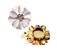 Button Covers,Decoration Rhinestone Clip Flower Shaped | Button Cover Cufflinks for Women | for Sewing Dress Jeans Fabric Blouse Clothing Clothes Shirt