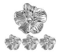 Button Covers for Women Blouses - 4 Pieces Decorative Shirt Accessories | Elegant Polished Metal Clips with Secure Hinge Backing for Business, Dates, Daily Wear and Formal Events