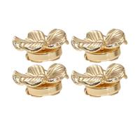Button Covers for Women Blouses - 4PCS Clip On Shirt Button Covers | Cufflink Style Detachable Alloy Flower Collar Buttons Clips for Girls Wife Dress Wear