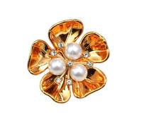 Button Covers for Women Blouses - Floral Pearl Fancy Accessories | Zinc Alloy Architecture with High-Luster Synthetic Nacre & Spring-Hinge Mechanism for Dresses, Tuxedos and Shirts