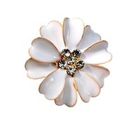 Button Covers for Women - Rhinestone Clip Flower Decor | Decorative Button Covers,for Sewing Jeans Dress Fabric Blouse Clothing Clothes Shirt