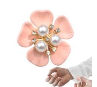 Button Covers for Women’s Blouses - 2 cm, Flower Design with Pearls, Lightweight | Versatile, Jewelry Clips for Formal Blouses, Dress Shirts, Dresses, and Wedding Guest Accessories