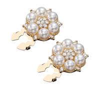 Button Covers for Women's Blouses | 2 Pieces Buttons - Jewellery Cufflinks for Rhinestones and Pearls - for Clothing Dress Wedding Business Sewing Creation