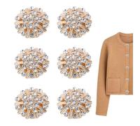 Button Covers - Ladies Rhinestone Blouse Buttons for Detachable Shirt Jewelry Sparkly Clips Elegant Set Easy to Attach Dazzling | Pe Trim