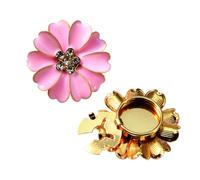Button Covers | Rhinestone Flower Shaped Decoration | Flower Shaped Cufflink Pearl Accessories | Decoration Rhinestone Clip for Jeans Sewing Dress Fabric Blouse Clothing Clothes Shirt