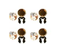 Button Covers Set of 4 Rhinestone Flowers Coat Decor | dress button cover for women, wives, seamstress, artists, wedding, holiday, coats, skirt, suits,