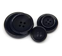Button, Decorative Sewing Buttons30/10 pcs Resin Imitation Horn Black Large Buttons for Clothing Sweater Suit Coat Vintage Decorations Accessories-NO.4(No.5 Black,21mm 30pcs)