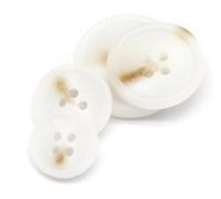 Button, Decorative Sewing Buttons30/10 pcs Resin Imitation Horn Black Large Buttons for Clothing Sweater Suit Coat Vintage Decorations Accessories-NO.4(No.1 White,15mm 30pcs)