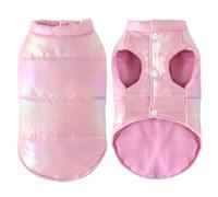 Button Design Solid Color Waterproof Dog Jacket Windproof Cold Snow Warm Yorkshire Terrier Poodle Shiba Inu Coat,A,M