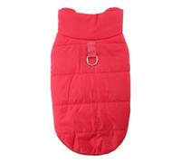 Button Design Waterproof Cold-Proof Snow Dog Coat Warm Fleece Cats Puppies Yorkshire Terriers Jacket Vest With D-Rings,Red,M