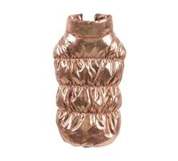 Button-Designed Solid-Color Pet Down Jacket Lightweight Warm Cold Proof Dog Jacket For Yorkshire Terriers Shih Tzus Pugs,Golden,S