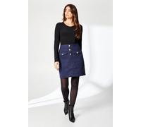 Button Detail Mini Skirt Principles Navy 18