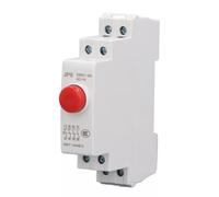 Button Din Rail Switch for Ac/Dc 24V, Red and Green Indicator with Ip20 Protection, Compact Modular Design for Industrial Control Panels, CNC Machines, Workshops