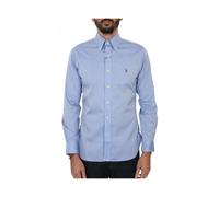 Button Down Custom Fit Stretch Shirt - male - Ralph Lauren - Casual Shirts - Blue - 3XL - Shirts 3XL