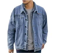 Button Down for Mens Fall Winter Long Sleeve Denim Hippy Victorian Western Renaissance Peasant Motorcycle Plain Steampunk Coat Man 2025 Clothes Fashion XXL