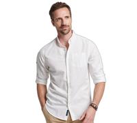 Button-down linen and organic cotton shirt Superdry Studios Blanc 2XL