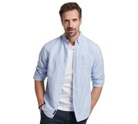 Button-down linen and organic cotton shirt Superdry Studios Bleu S