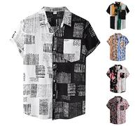 Button Down Shirts for Men Floral Vibrancy Floral Casual Shirts Hawaiian Shirt Men Short Sleeve Shirt Tops Big and Tall Gifts Men's Casual Button-Down Shirts Printed Short JANUK40511DEAL1347 Black