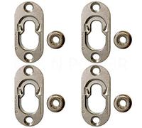 Button Fix Type 1 Metal Fix Bracket Fixing with Stainless Steel Retaining Spring for Fire Retardant Panels, Marine Interiors, Vibration & Shock Tested x4