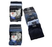 Button Fly Jersey Boxers Men Cotton Blend Boxer Shorts Underwear S-6XL (6 Pairs)
