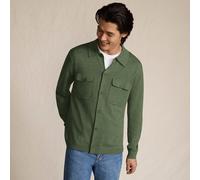 Button Front Sweater Jacket lands end Stone M