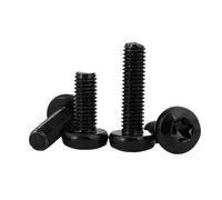 Button Head Bolts 2/5/10/25/50pcs/lot M1.6 M2 .5 M3 M4 M5 M6 M8 Black 304 Stainless Steel Six-Lobe Torx Pan Round Button Head Screw Bolt(30mm,10Pcs M5)