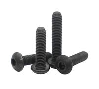 Button Head Bolts 2-80PCS M1.6 M2 .5 M3 M4 M5 M6 M8 M10 M12 Grade 10.9 Black Alloy Steel Hex Socket Button Head Cap Screws Bolts(6mm,M6 (20PCS))