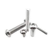 Button Head Bolts 5/10/50pcs M1.6 M2 .5 M3 M4 M5 M6 M8 A2-70 304 Stainless Steel Button Head Hex Hexagon Socket Allen Screw Bolt(12mm,M5 10pcs)