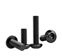 Button Head Bolts M2 .5 M3 M4 M5 M6 M8 M10 M12 Round Button Head Allen Cap Screw Bolt Black Carbon Steel Hexagon 1Pcs-150Pcs(12mm,M5 (10pcs))