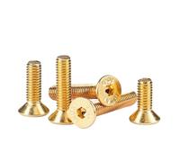 Button Head Bolts M2 .5 M3 M4 M5 Ti-gold Plated Hex Allen Socket Button Head/Countersunk Flat Screw(Flat Head,M5x8 10pcs)