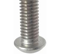 Button Head Socket Cap Screws - 18-8 Stainless Steel, Full Thread, Allen Socket Drive - Pack of 10