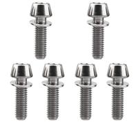Button Head Socket Cap Screws Bolts, 6Pcs Titanium M6 Size Allen Hex Tapered Head Bolt for Bicycle Fitting Screw Gold M6×20(Titanium,M6x16)