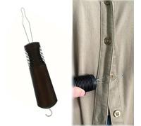 Button Hook and Zipper Pull Assistant 2 in 1 Dressing Aid One Hand Shirt Coat Buttoning Aid with Wide Comfort Grip for Seniors Arthritis Limited Dexterity Weak Hands（Black）