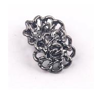 Button Jewels 200Pcs Retro Hollowed Out Floral Pattern Metal Gold Silver Buttons Coat for Jewelry Making, Clothes Craft Accessory(Gray)