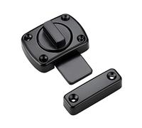 Button Latch Lock,Cupboard Cam Lock, Button LAT Bolt Sliding Door Lock,Door Lock Bolt,Privacy Door Security Latch Lock Wooden Door Bolt Lock Thickened Barrel Bolt Heavy(Black)