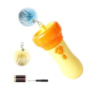 Button Launch Cat Toy With Retractable Rope And Auto Rebound Ball | Button Launch Cat Toy With Retractable Rope And Auto Rebound Ball, So No Retrieval Is Needed After Play